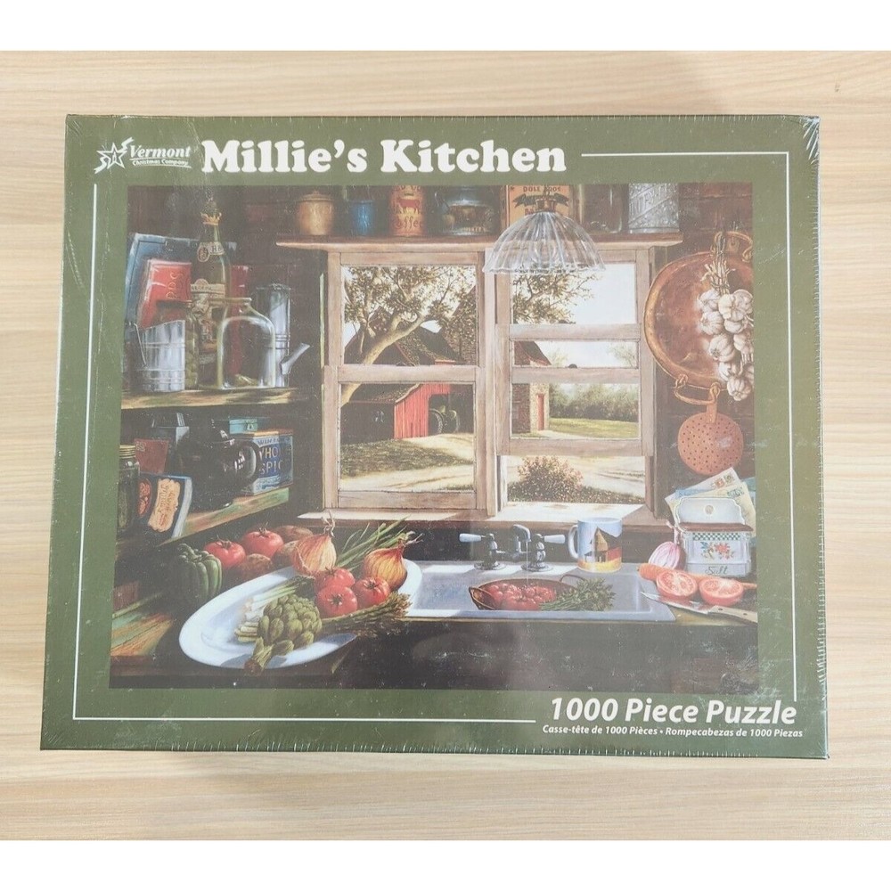 Millie's Kitchen 1000 pc jigsaw puzzle from Vermont Christmas Company Sealed Box